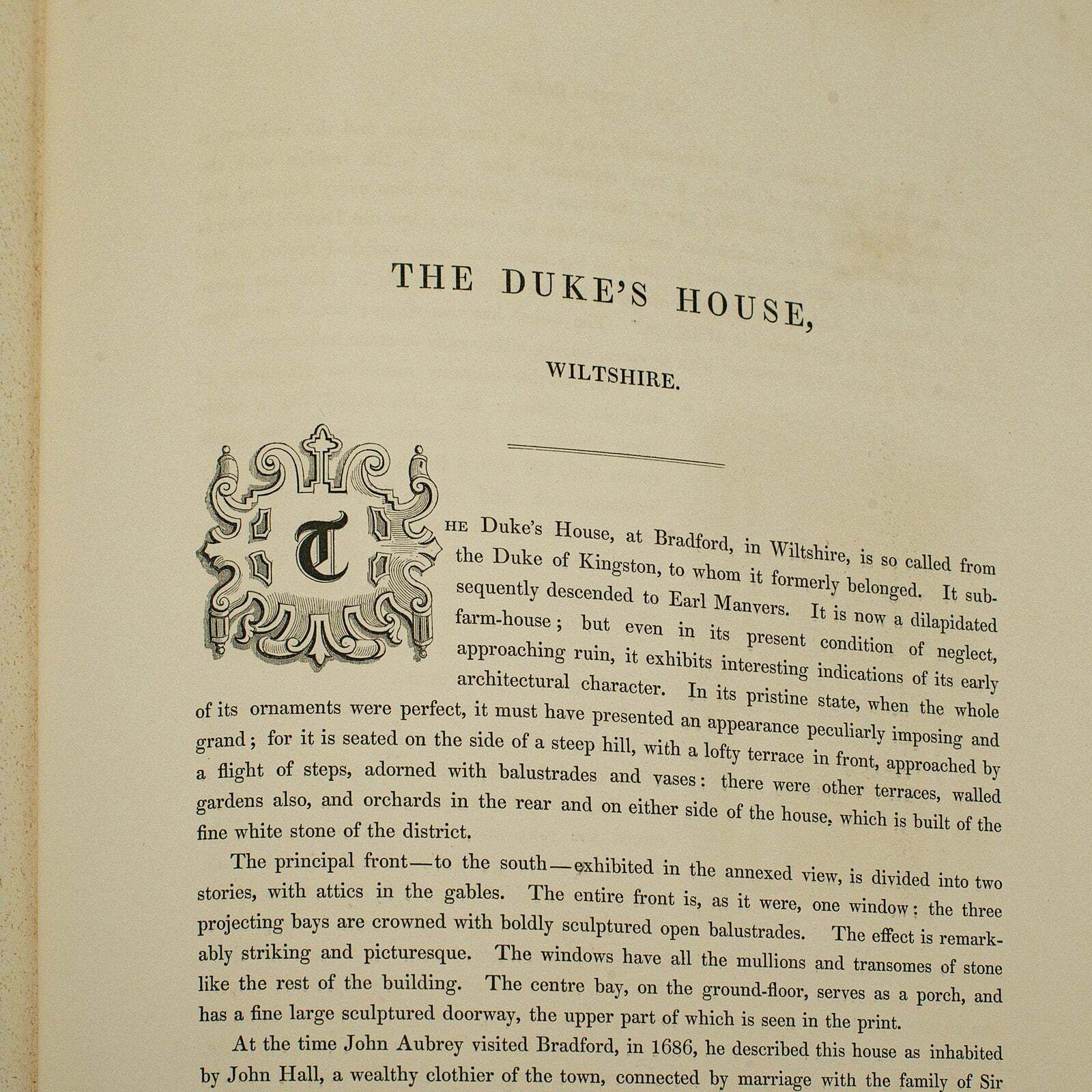 Home Decor Large Antique Book Of Baronial Halls Volume 1, Reference, English, Mid Victorian photo