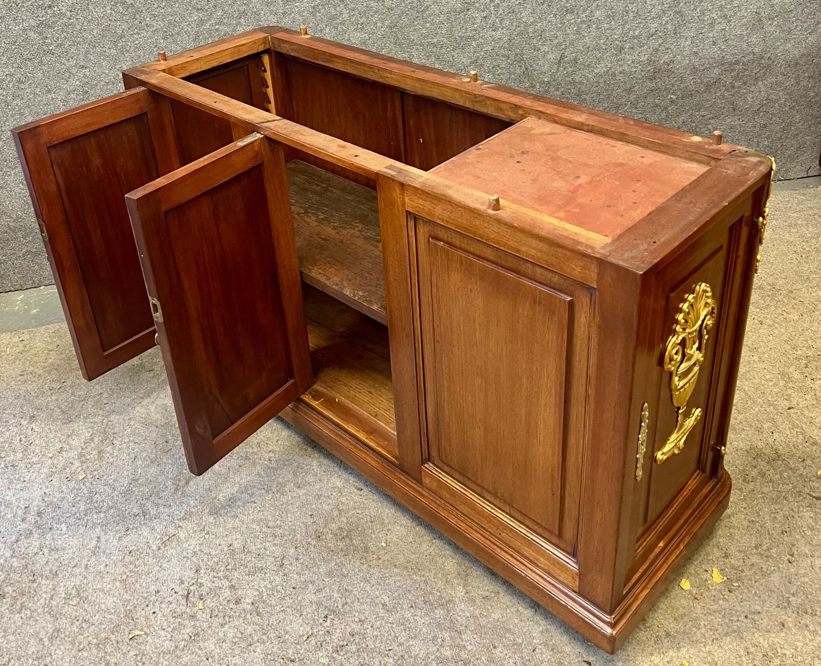 Stunning Large Antique French Mahogany & Ormolu Mounted Desk photo Furniture
