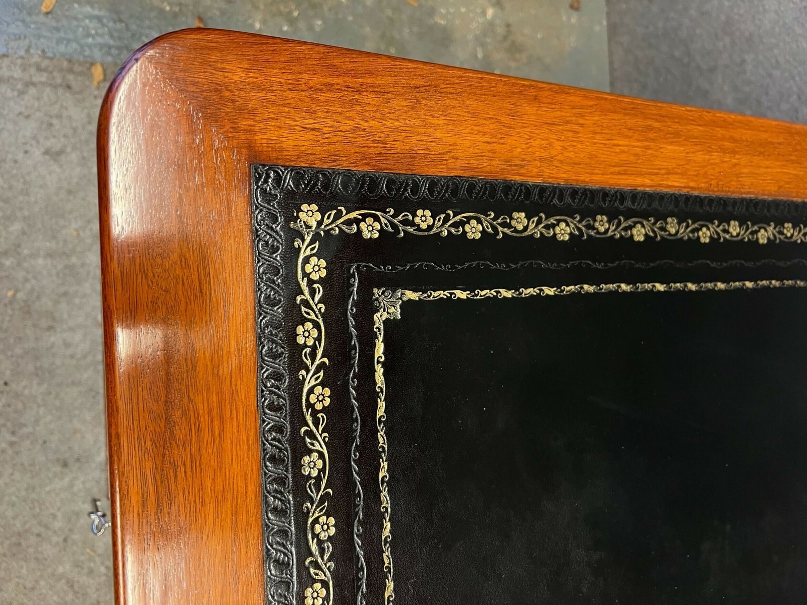 photo for sale Stunning Large Antique French Mahogany & Ormolu Mounted Desk