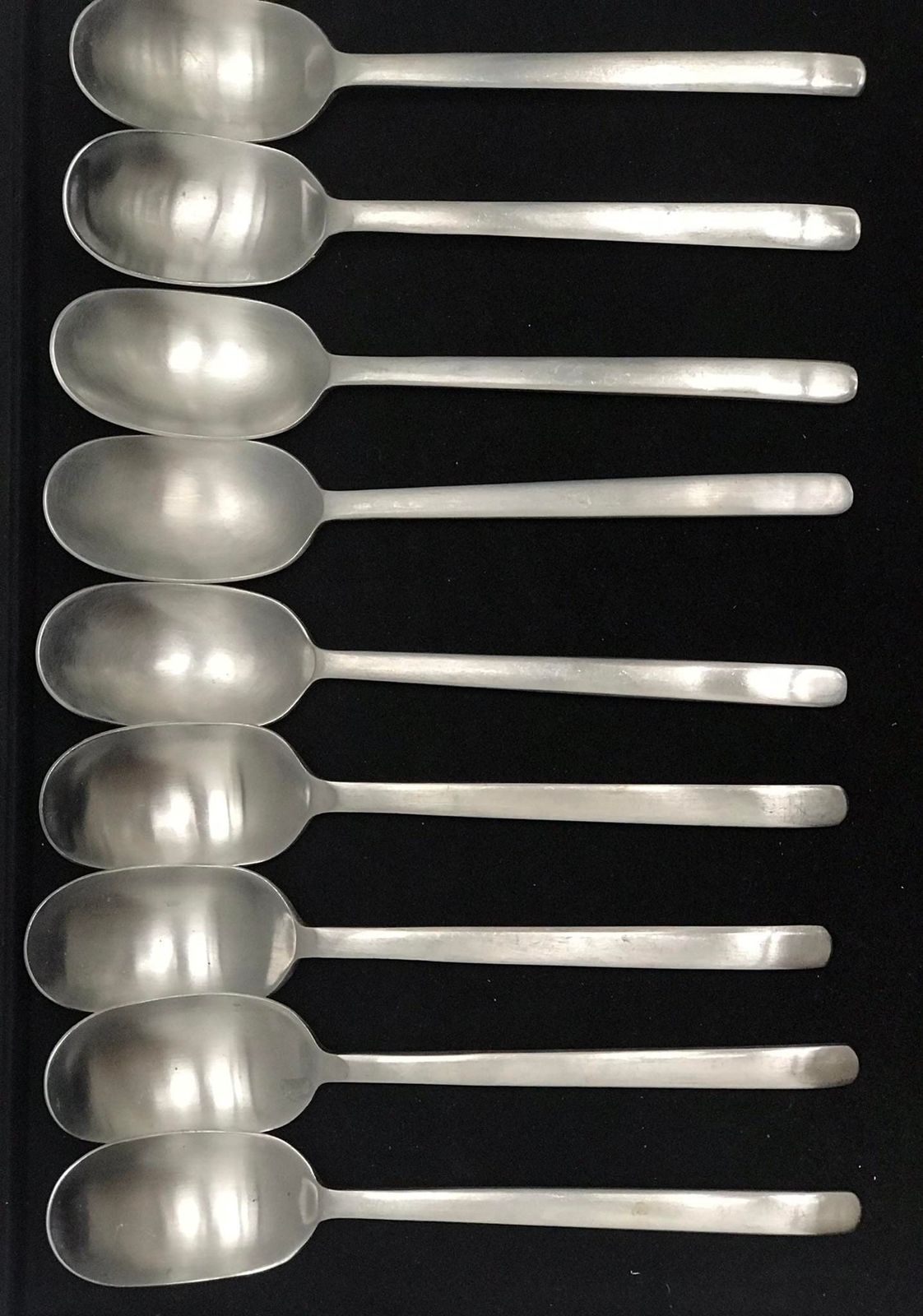 Vintage Ikea Data Soup Spoons 9 Flatware Stainless Steel Carl Gustaf Jahnsson Spoons photo 63.0