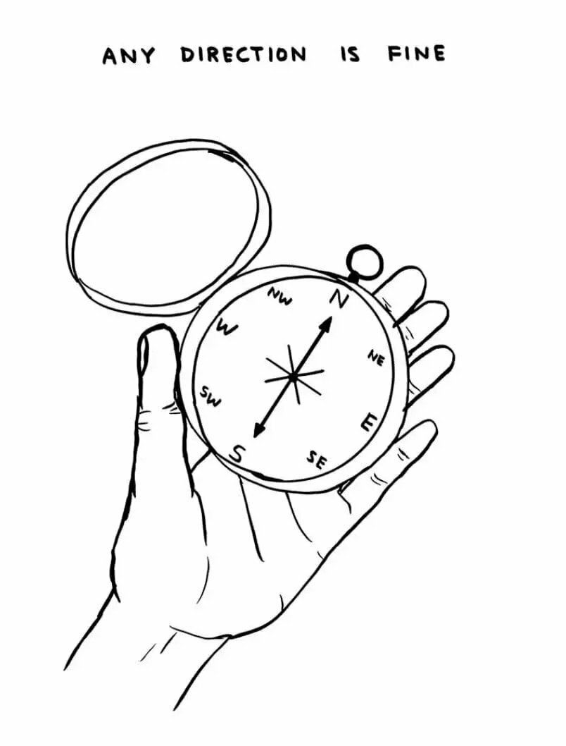 David Shrigley Any Direction Is Fine, 2021