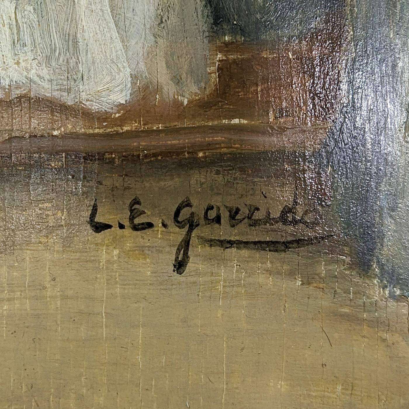 Louis Edouard Garrido Oil On Naked Woman Panel photo Art