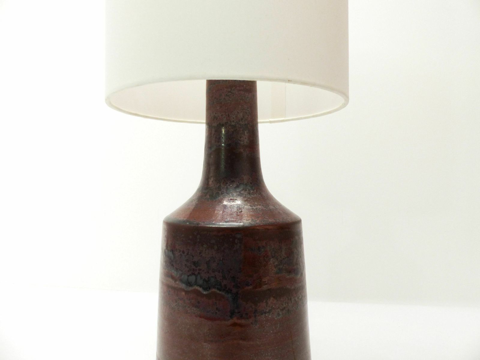 Scandinavian Oxblood Ceramic Lamp Désirée Stentoj 1970 photo for sale