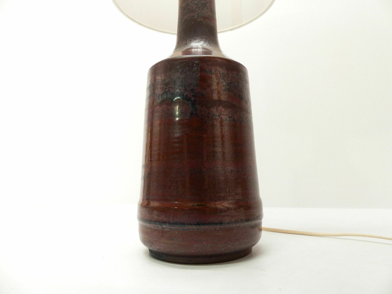 Scandinavian Oxblood Ceramic Lamp Désirée Stentoj 1970 photo 600.0