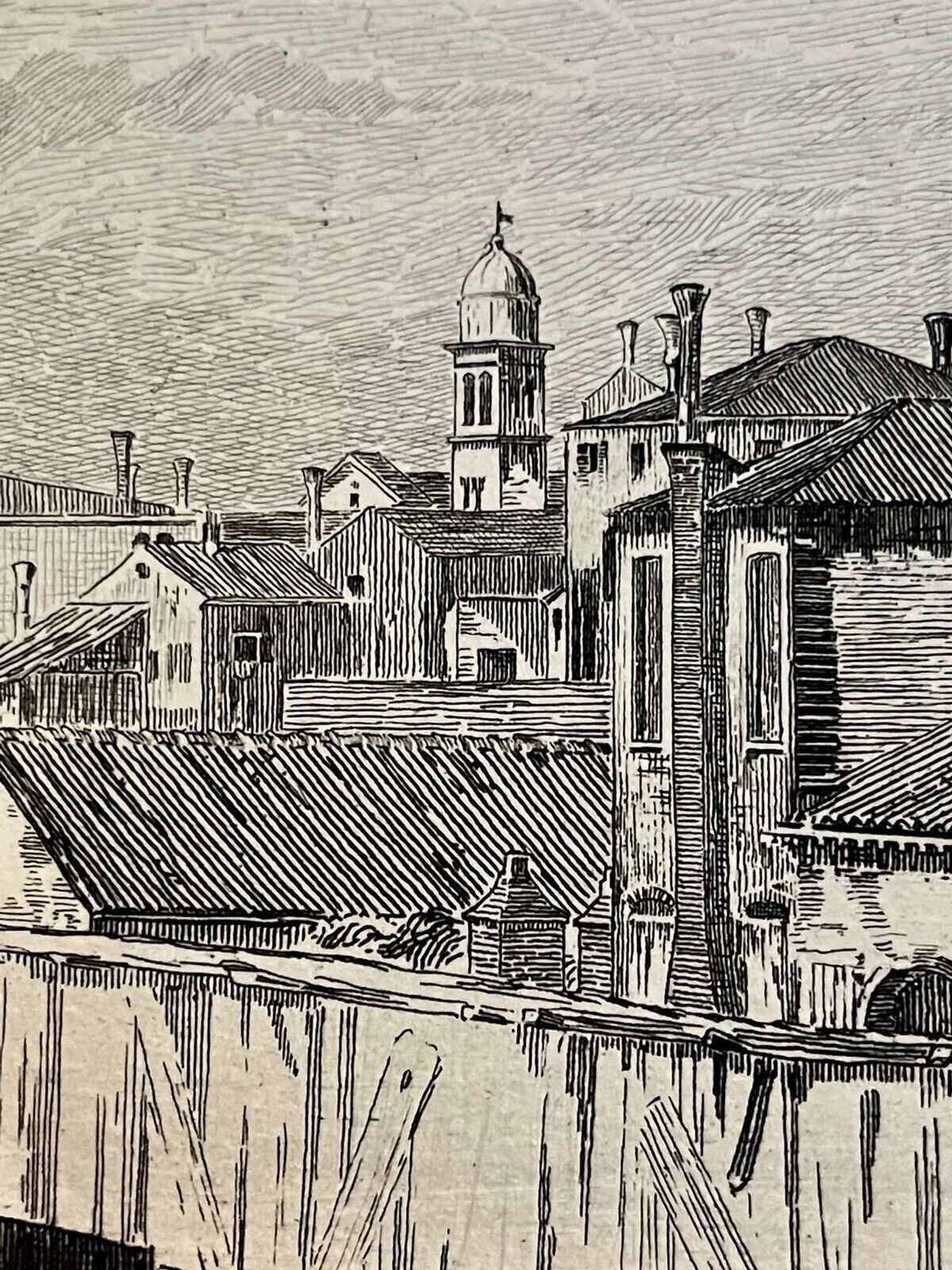 An Original Etching After Canalettos " The Stone Masons Yard" photo furniture