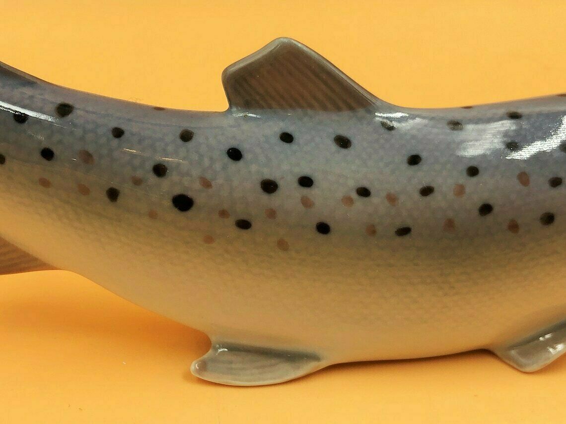 Royal Copenhagen Porcelain Rainbow Trout Fish Figurine. No. 136. photo Home Decor