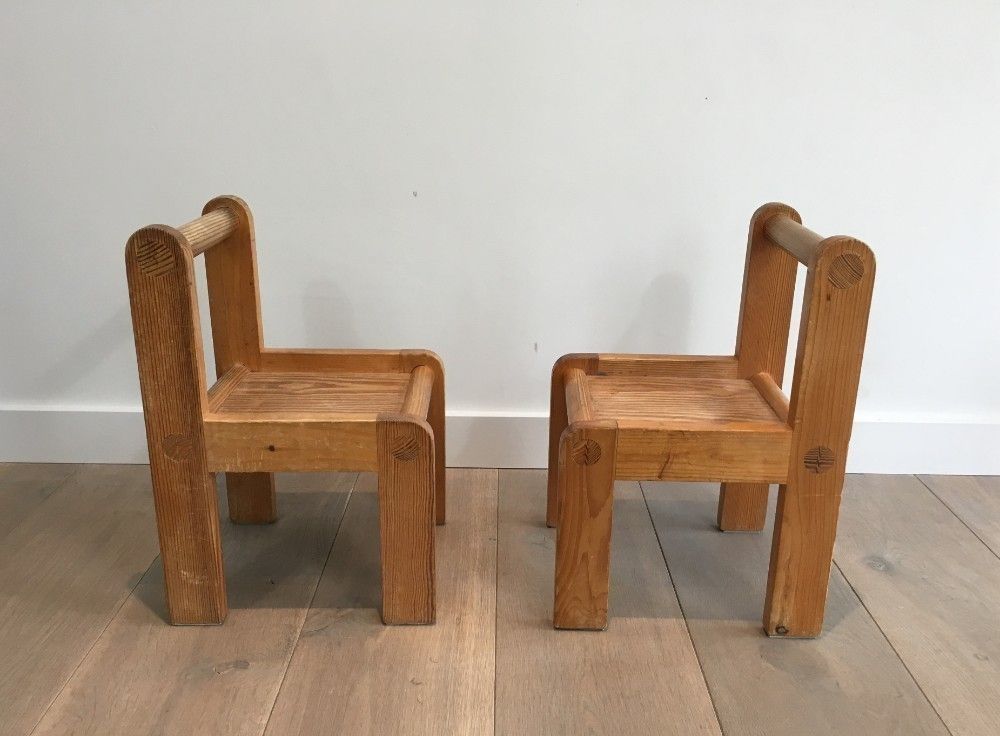 50s 29472: Unusual Small Baby Chairs. Circa 1970 photo furniture