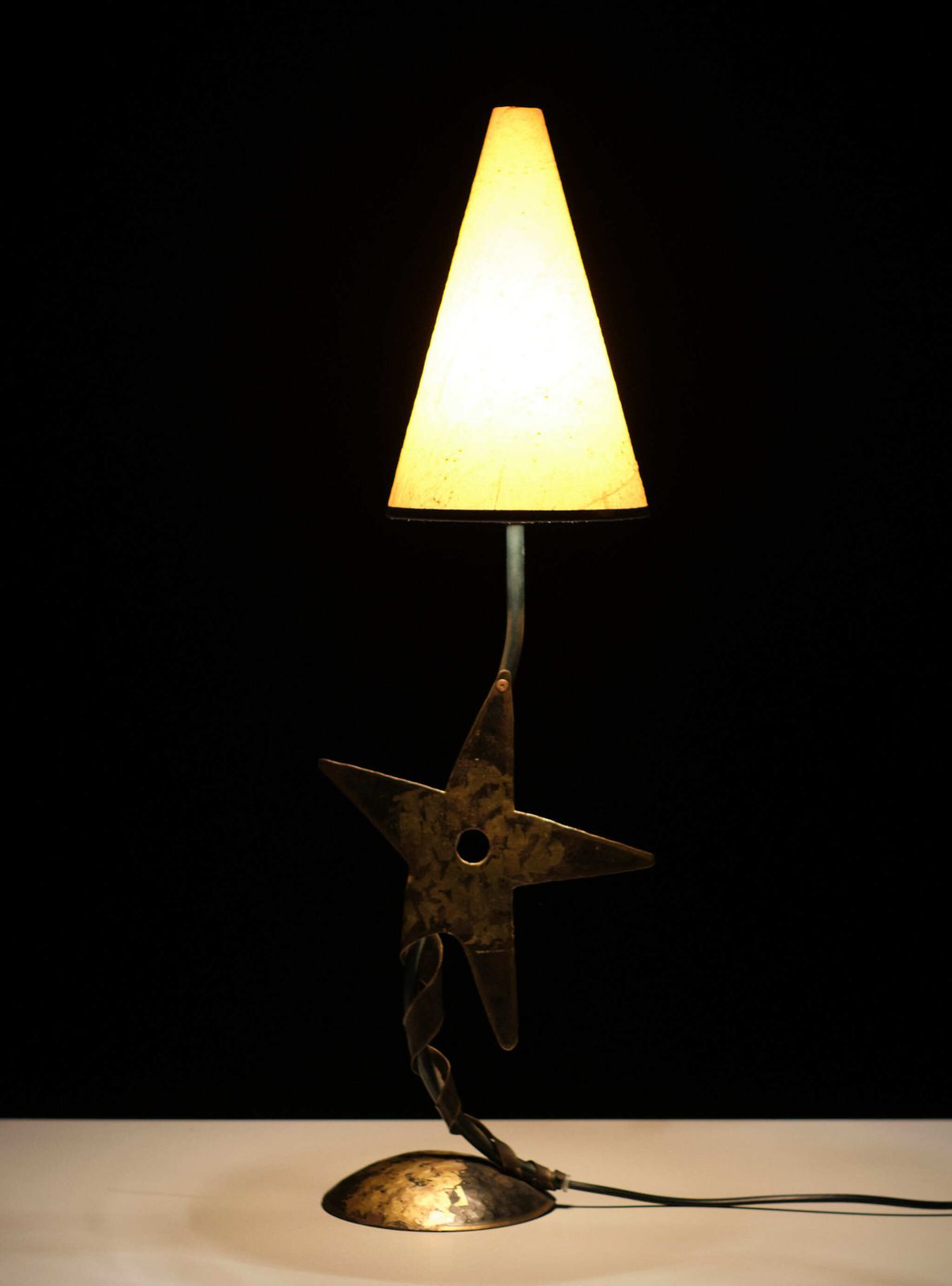 photo for sale Robert Kostka Handmade Star Table Lamp 1980s France