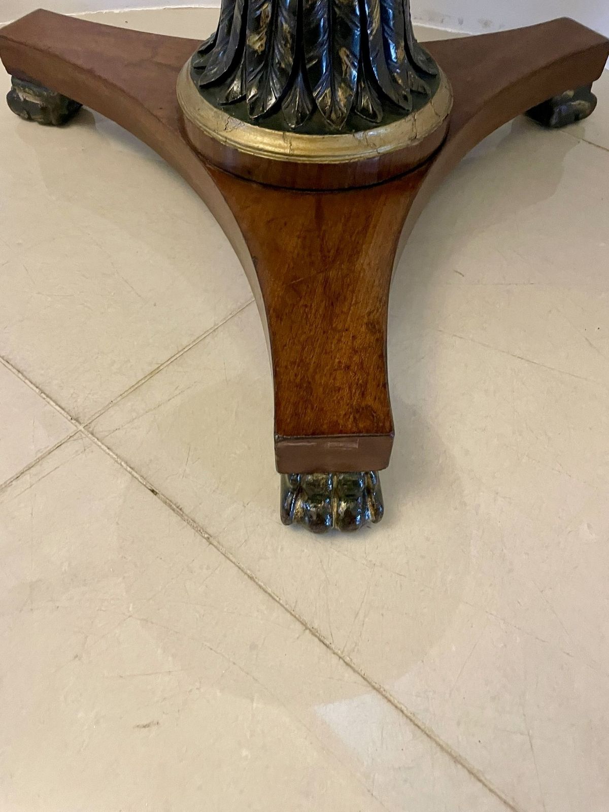 Antique 19th Century Quality Circular Specimen Marble Top Lamp Table photo buy