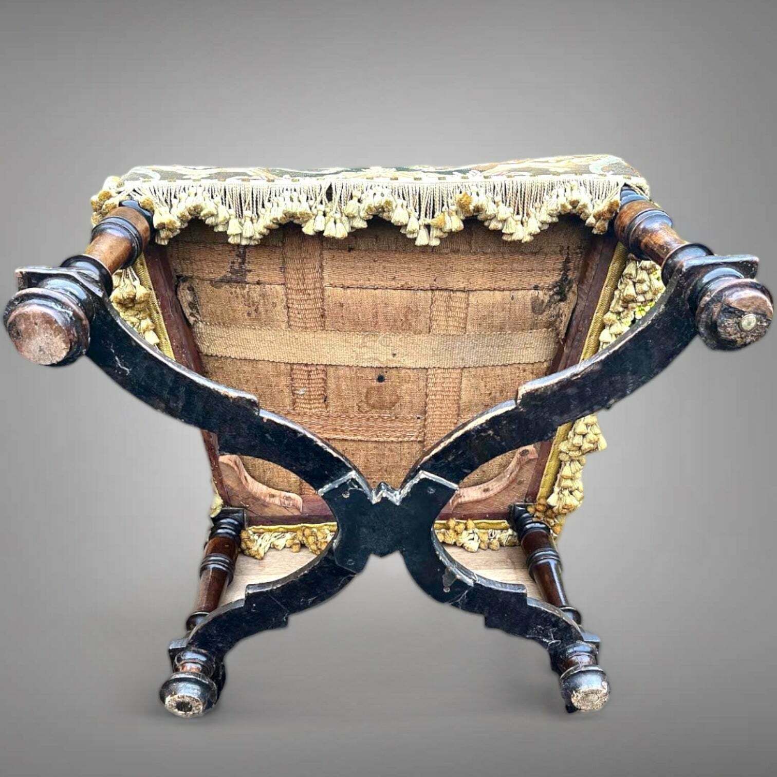 A Beautiful Early Antique Country House William & Mary Walnut Needlework Open Armchair Circa 1690 photo vinterior