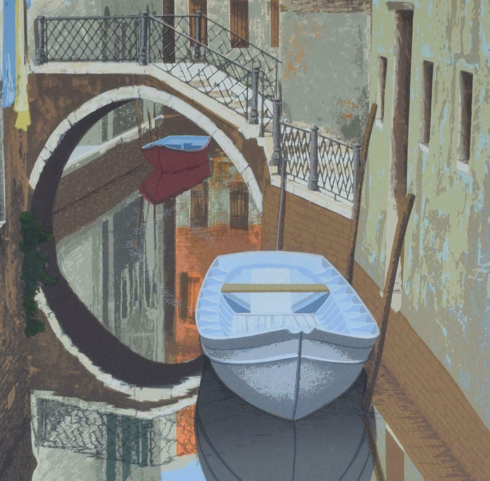 Graham Bannister Venice, Italy A Venetian Canal Screenprint By Graham Bannister photo Art