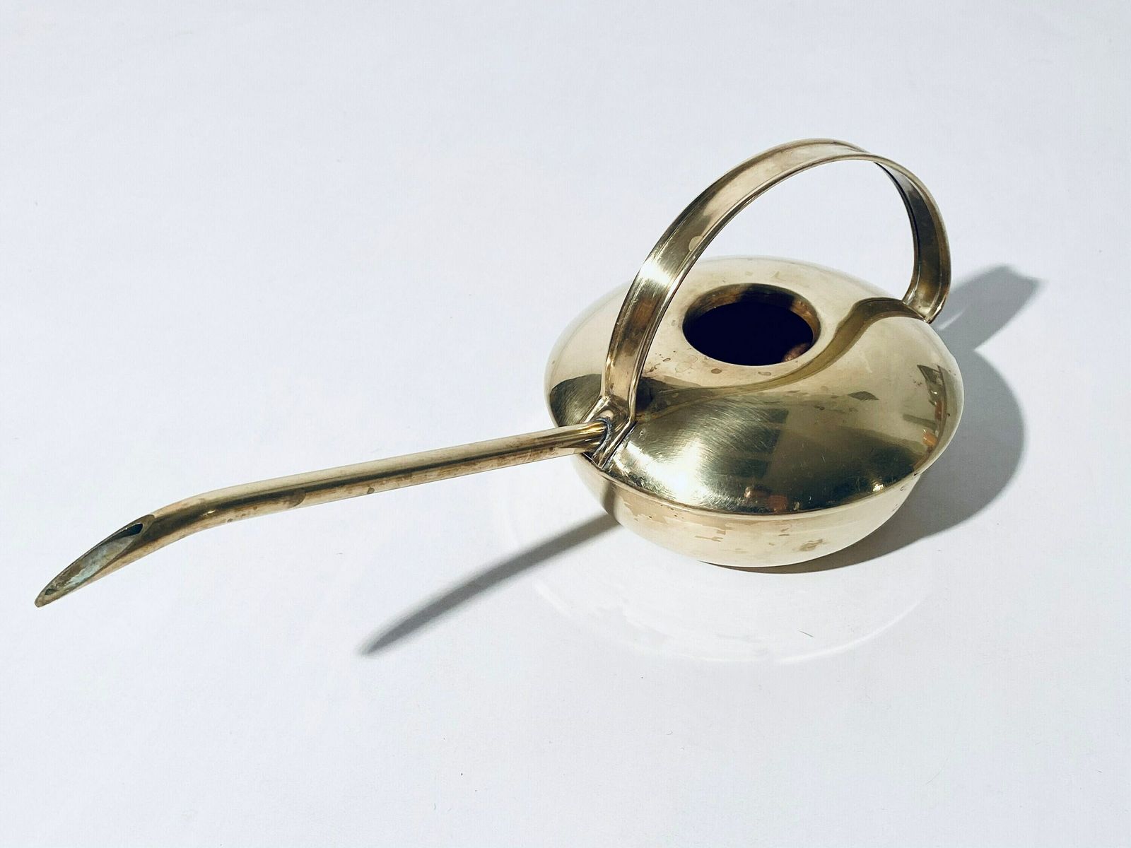 Mid Century Brass Long Spout Flower Watering Can / 1960s Vintage Decor / Made In England