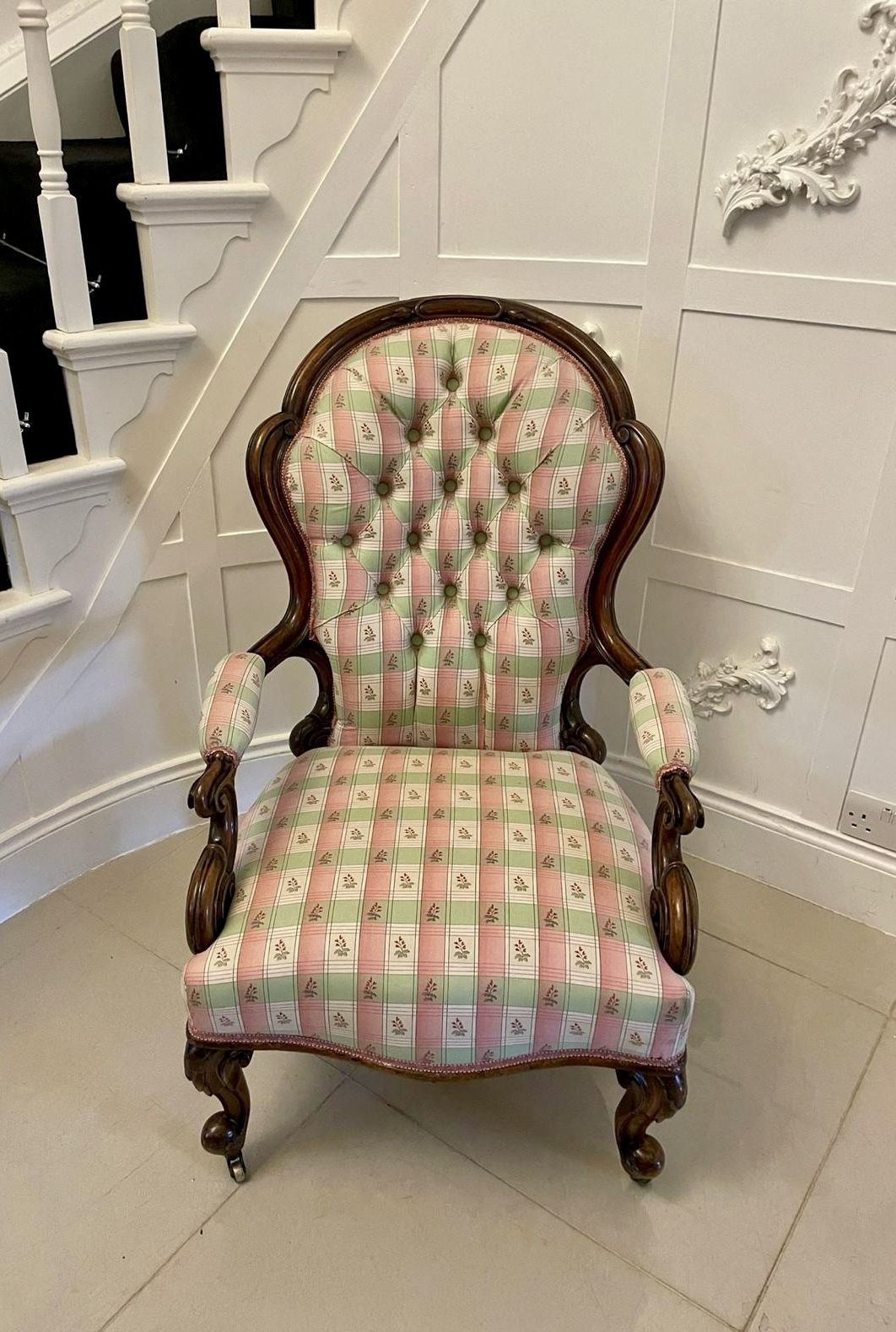Antique 19th Century Quality Carved Walnut Armchair photo 1395.0
