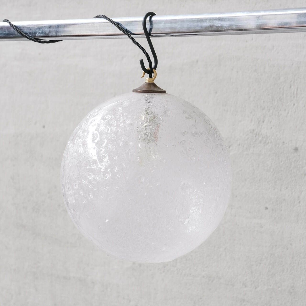 Italian Mid Century 'Lava' Murano Glass Pendant Light (9 Available) photo furniture
