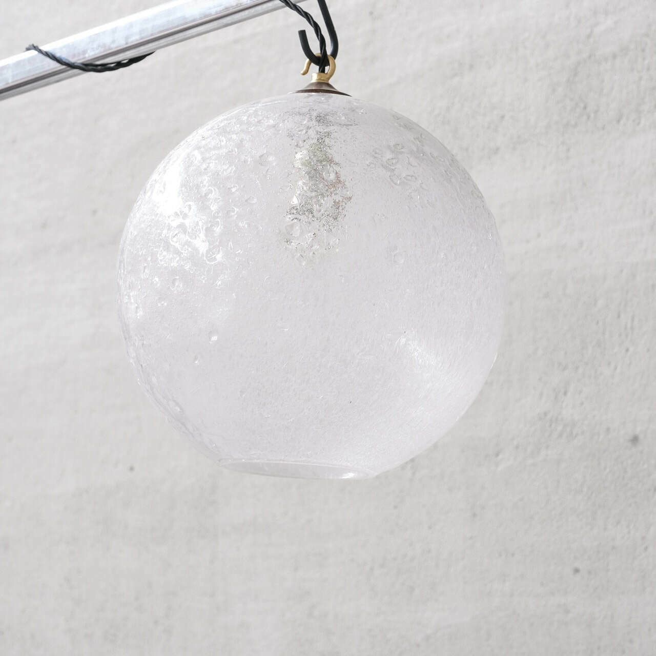 Italian Mid Century 'Lava' Murano Glass Pendant Light (9 Available) photo vinterior