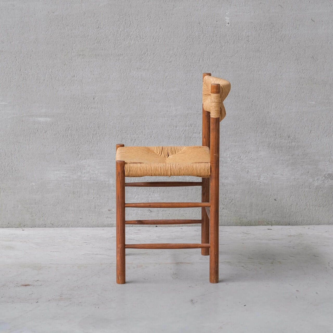 Set Of Four Charlotte Perriand 'Dordogne' Model Mid Century Dining Chairs photo Furniture