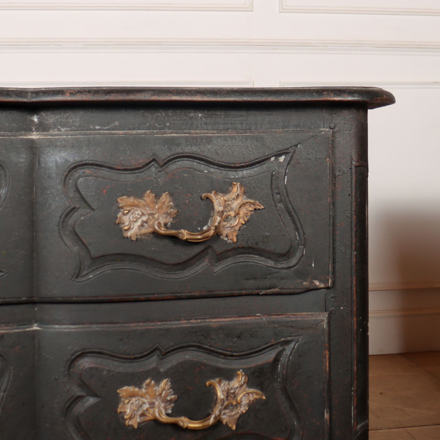 18th C Painted Two Drawer French Oak photo 3540.0