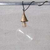 Clear Glass And Brass Bulb Mid Century French Pendant Light photo furniture