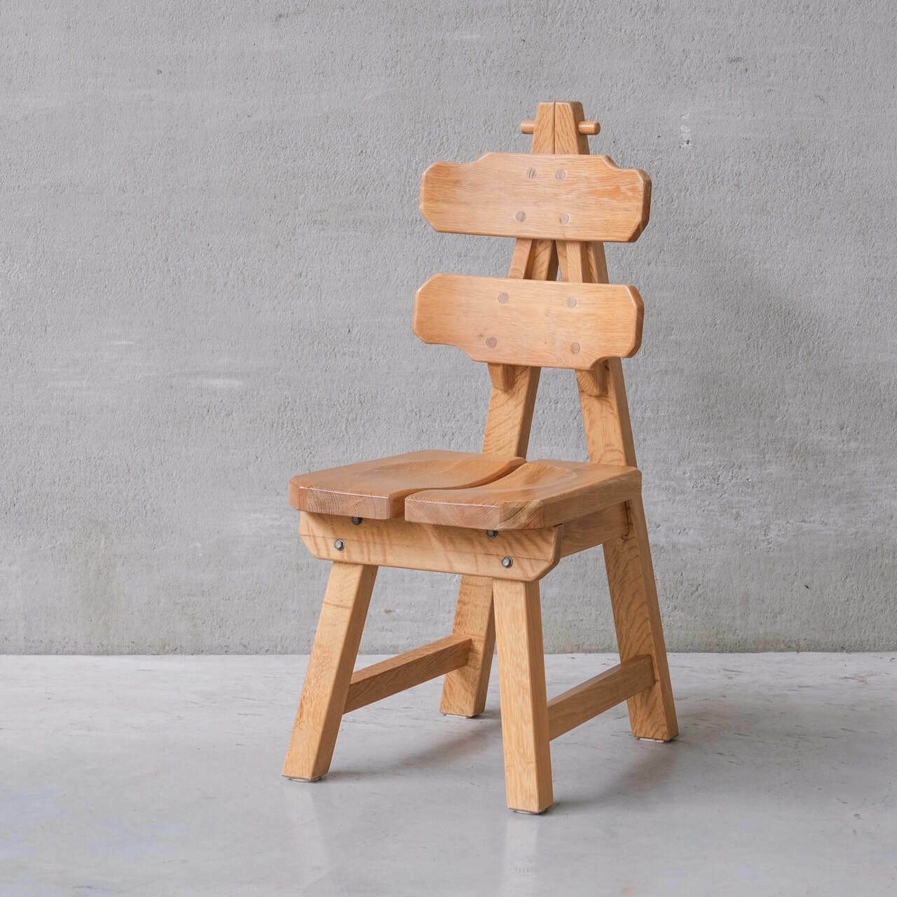 Set Of Six Brutalist Spanish Mid Century Dining Chairs photo furniture