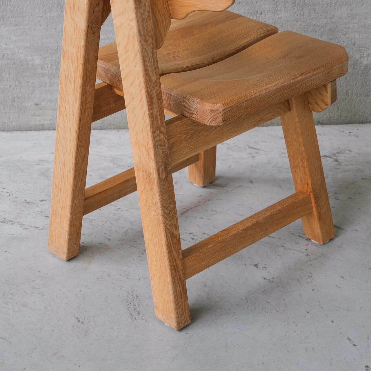 photo for sale Set Of Six Brutalist Spanish Mid Century Dining Chairs