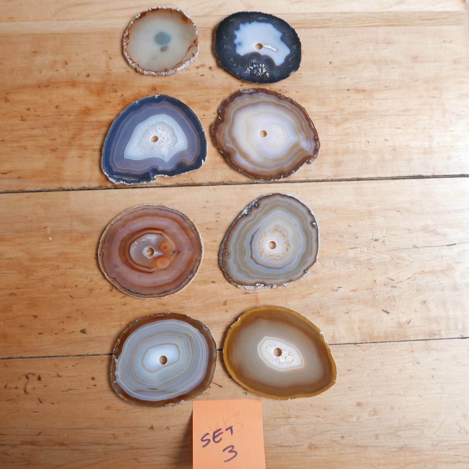 photo for sale French Mid Century Stone Coasters (Set Of 6)