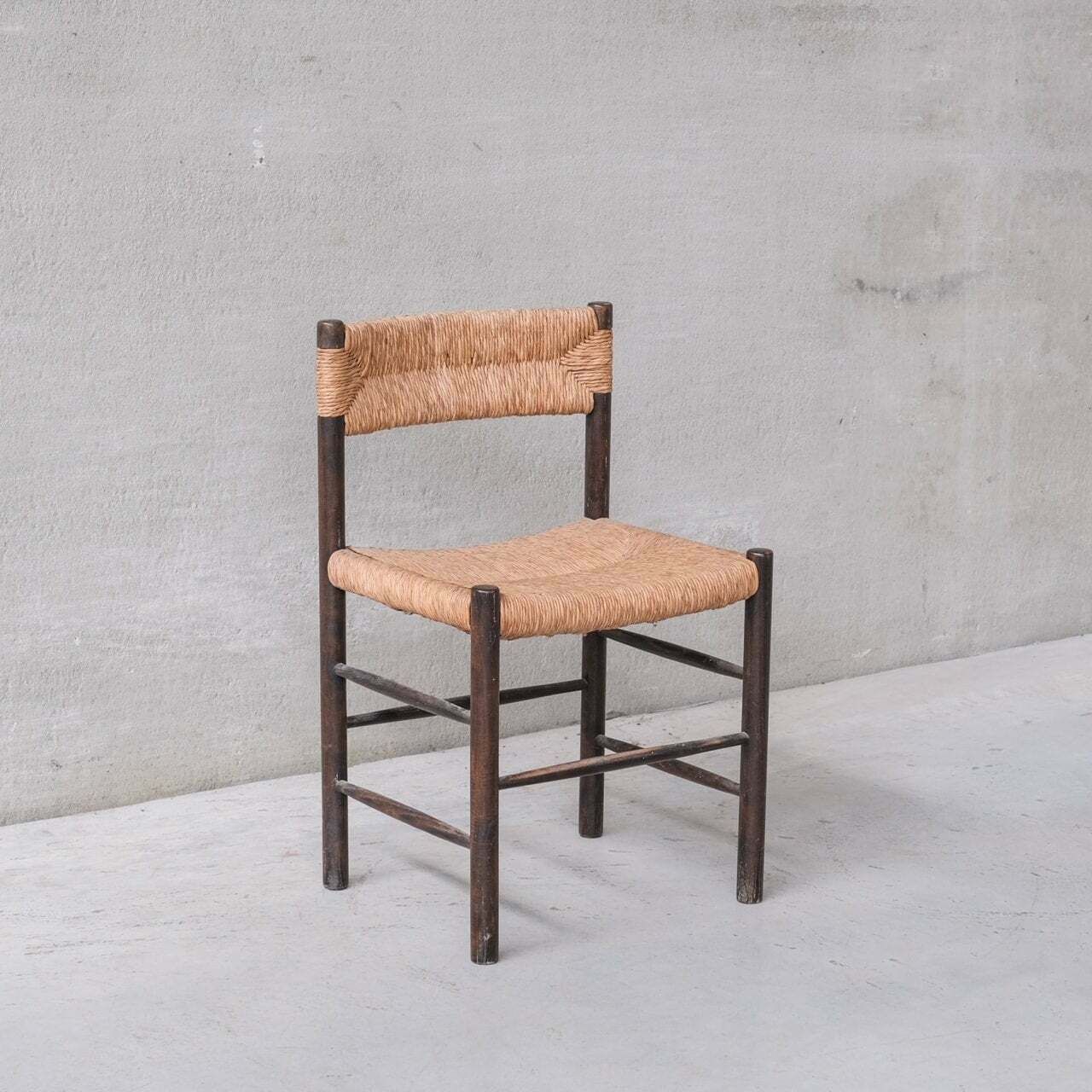 Set Of Three Charlotte Perriand 'Dordogne' Model Mid Century Dining Chairs photo vinterior