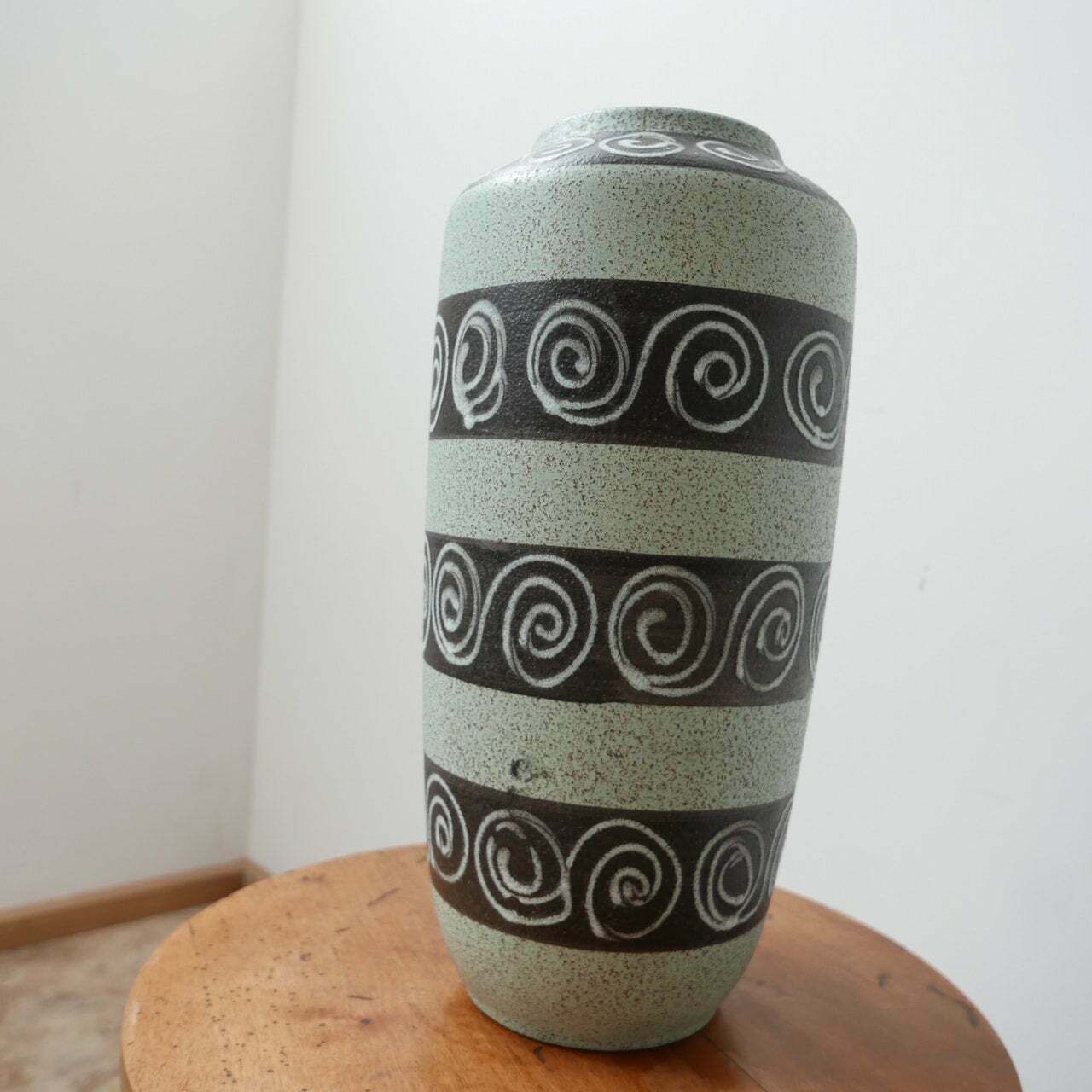 West German Green Ceramic Mid Century Vase photo 225.0