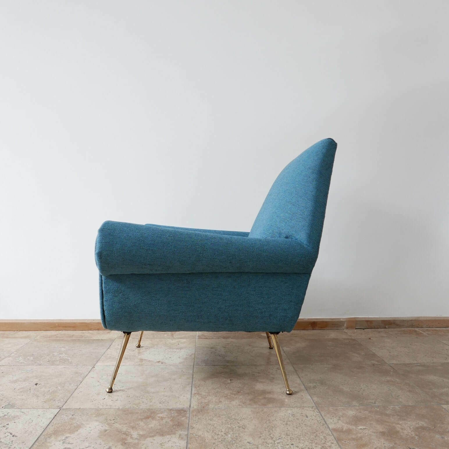 Pair Of Newly Upholstered Italian Mid Century Armchairs photo 2500.0
