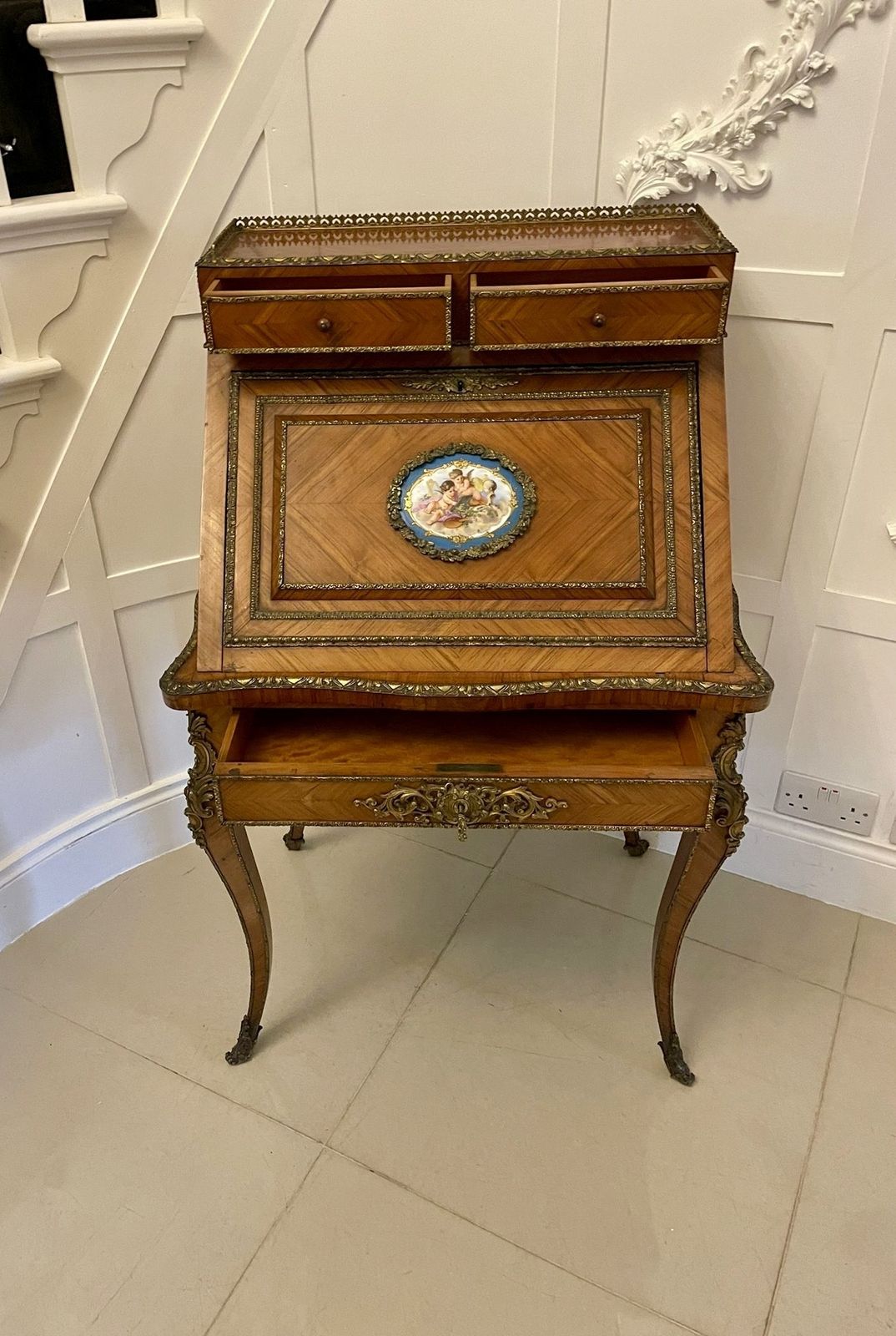 4995.0 Fine Quality French Antique 19th Century Kingwood And Ormolu Mounted Bureau photo