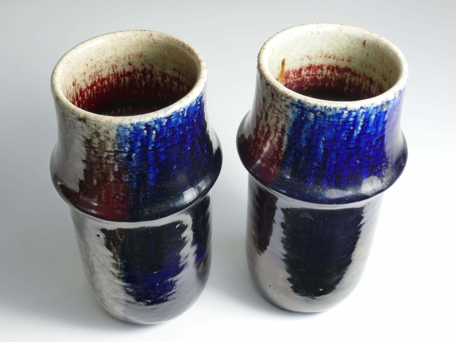 Scandinavian Modern Set Of 2 Ceramic Vases, Sylvia Leuchovius, Rörstrand 1976 £1,288.86per Set photo vinterior