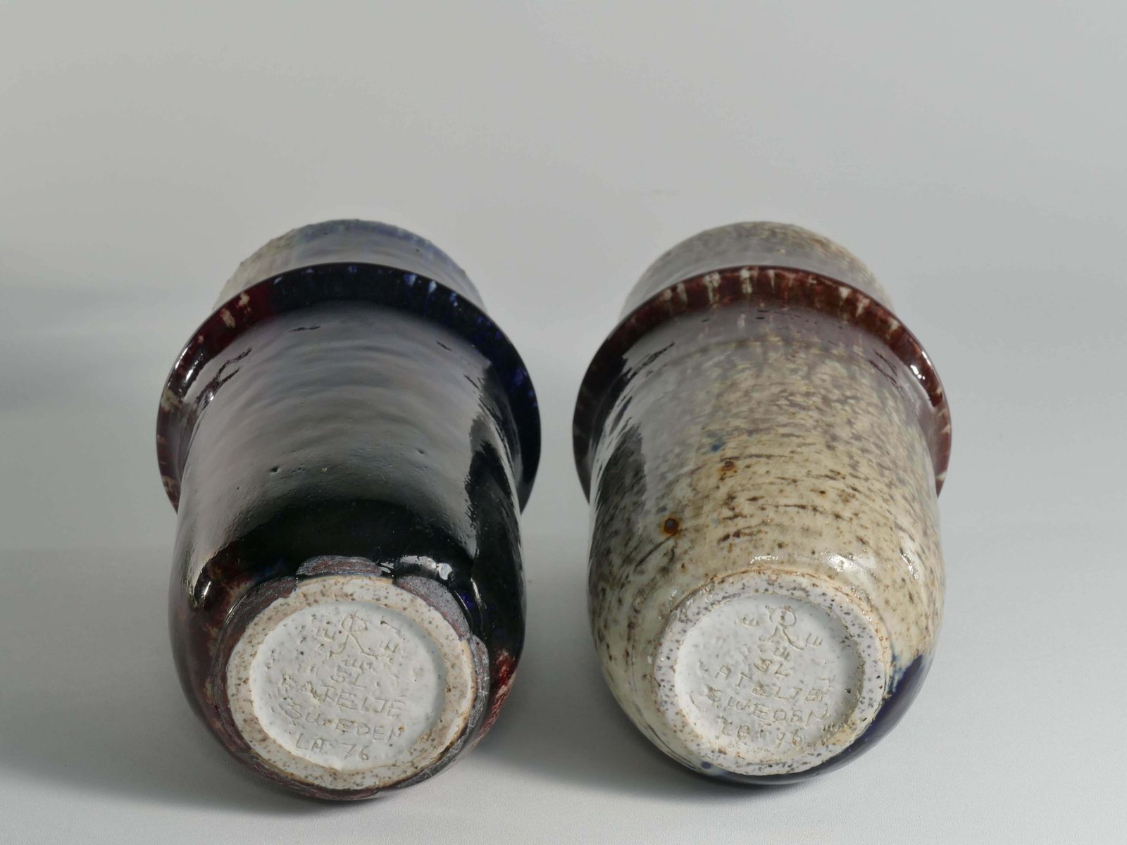 Home Decor Scandinavian Modern Set Of 2 Ceramic Vases, Sylvia Leuchovius, Rörstrand 1976 £1,288.86per Set photo
