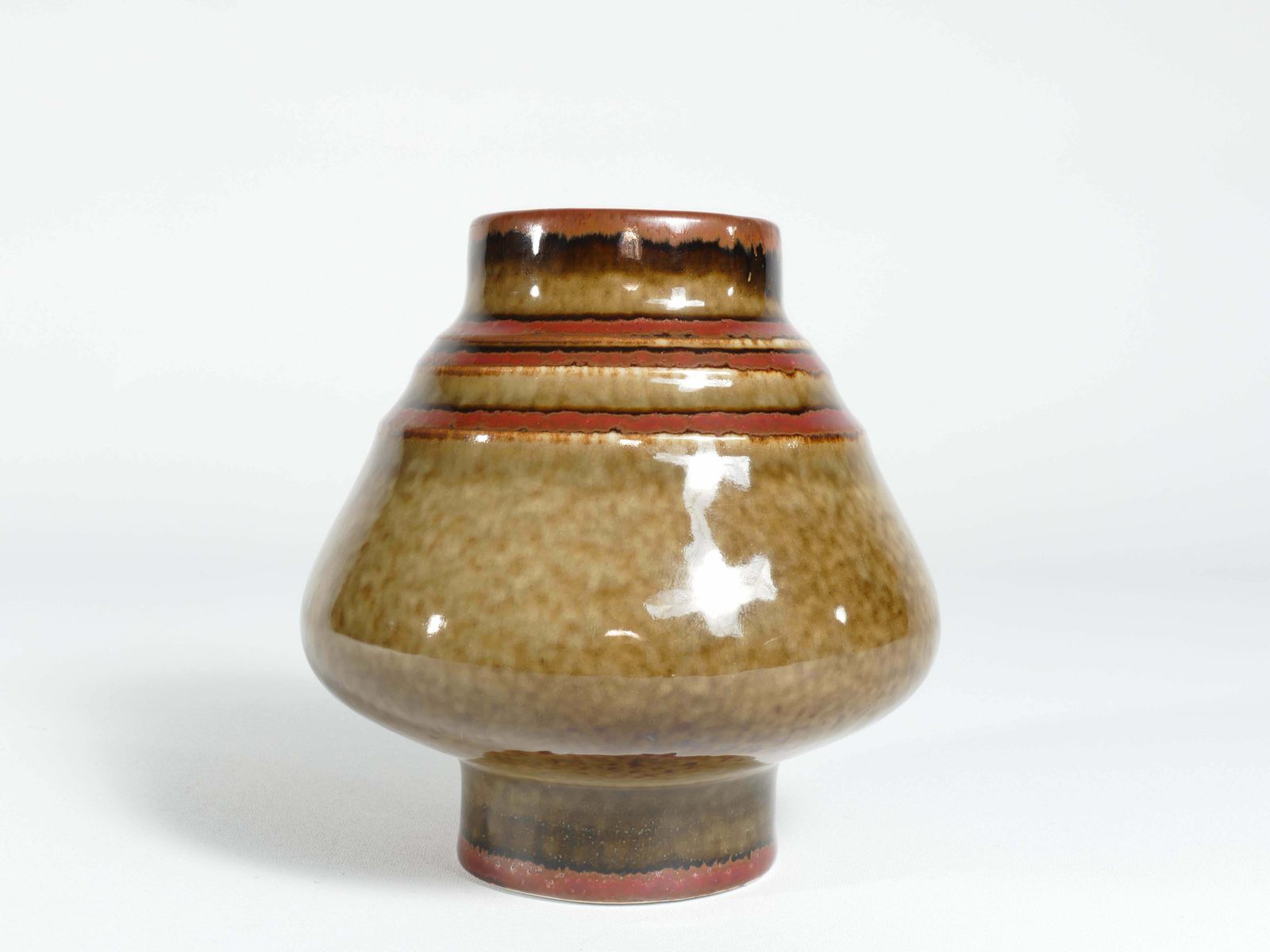 Mid Century Modern Stoneware Bamboo Vase, By Olle Alberius For Rörstrand, Sweden photo furniture