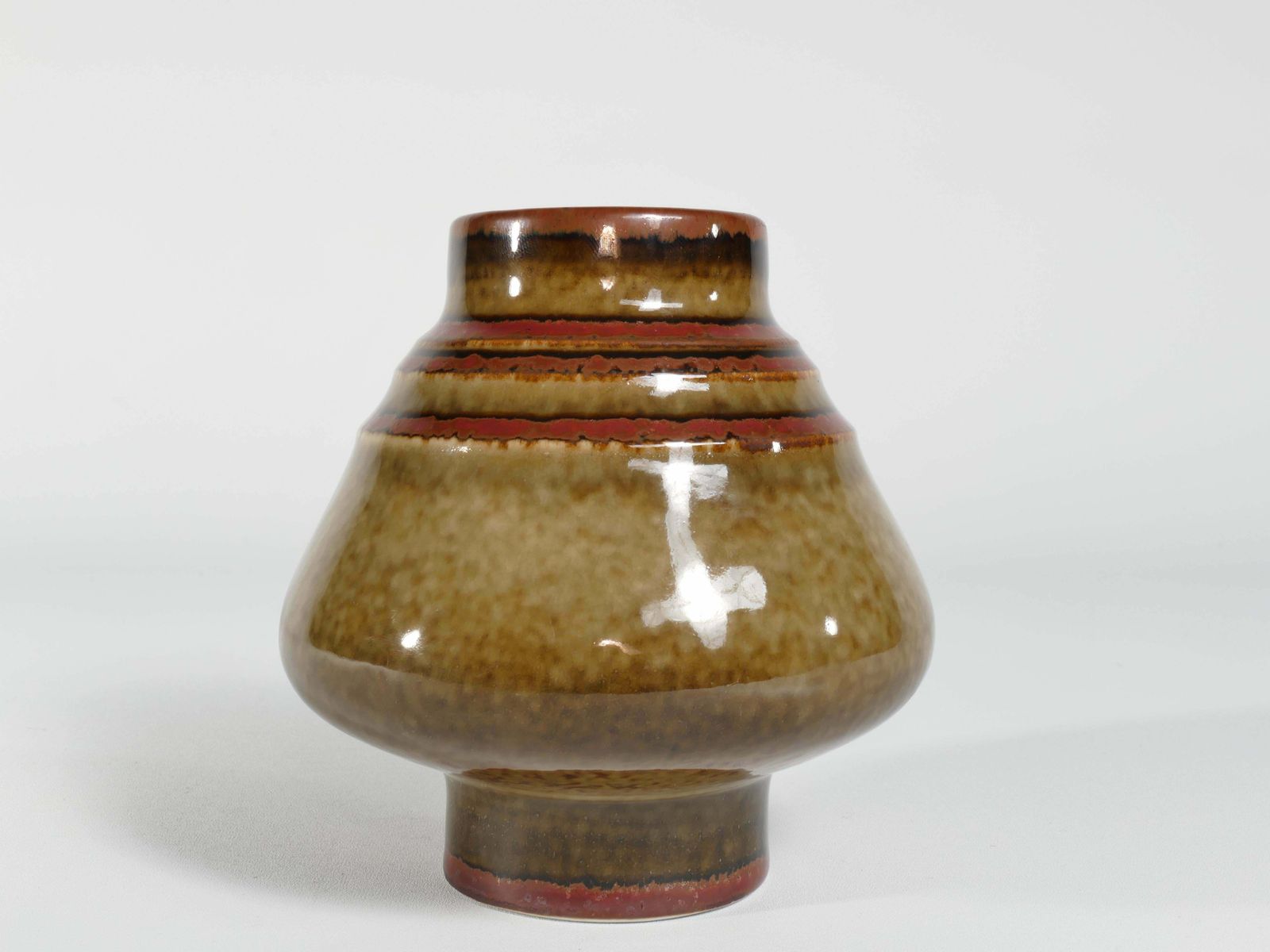 Mid Century Modern Stoneware Bamboo Vase, By Olle Alberius For Rörstrand, Sweden photo buy