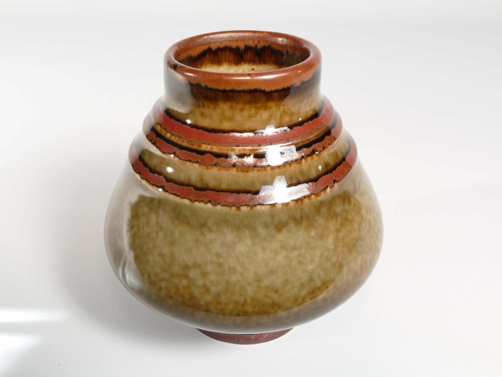 photo furniture Mid Century Modern Stoneware Bamboo Vase, By Olle Alberius For Rörstrand, Sweden
