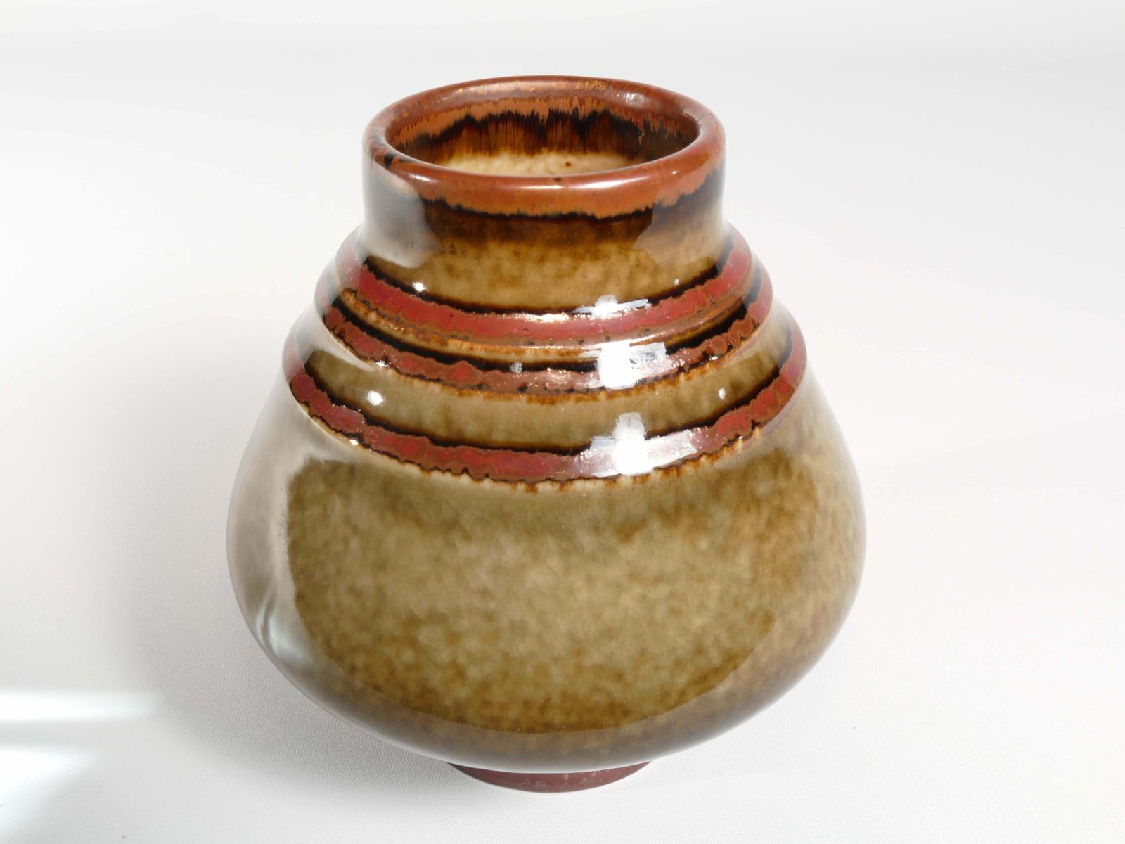 photo for sale Mid Century Modern Stoneware Bamboo Vase, By Olle Alberius For Rörstrand, Sweden