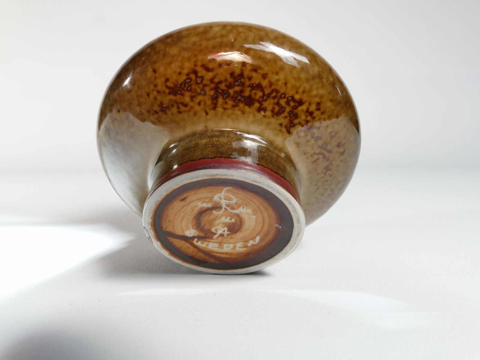 photo buy Mid Century Modern Stoneware Bamboo Vase, By Olle Alberius For Rörstrand, Sweden