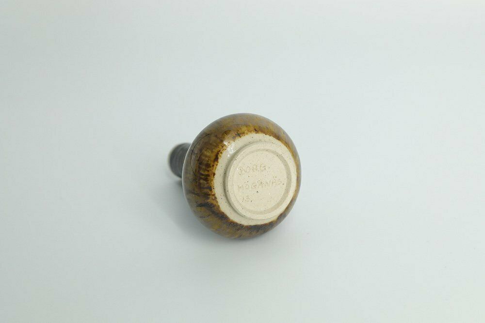 Small Mid Century Scandinavian Modern Collectible Stoneware Vase No. 13 By Gunnar Borg For Höganäs Keramik, 1960s photo for sale