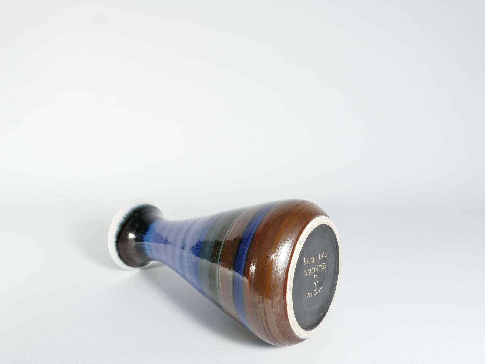 photo furniture Large Polychrome Stoneware Vase By Gösta Millberg, Rörstrand, Sweden, 1960s