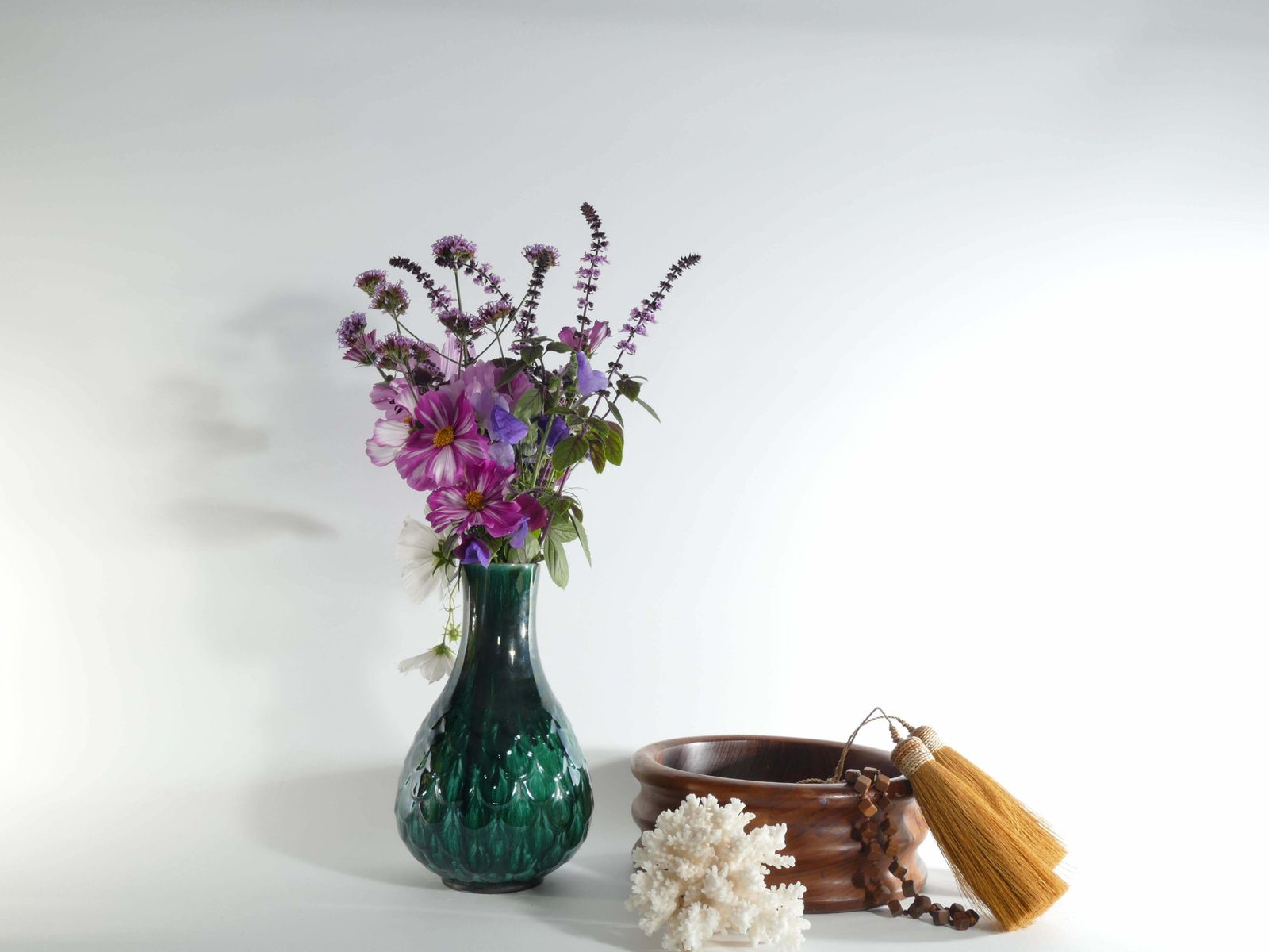 Green Vicke Lindstrand Ceramic Vase "638" Upsala Ekeby, 1950's photo furniture