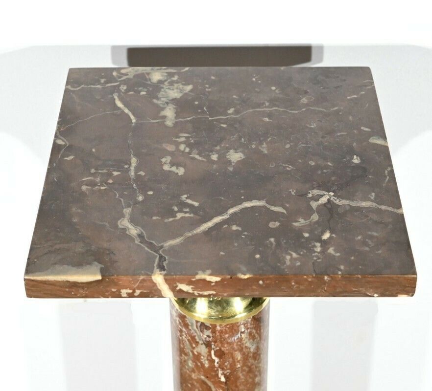 Red Pyrenees Marble Column – Late 19th Century photo Home Decor