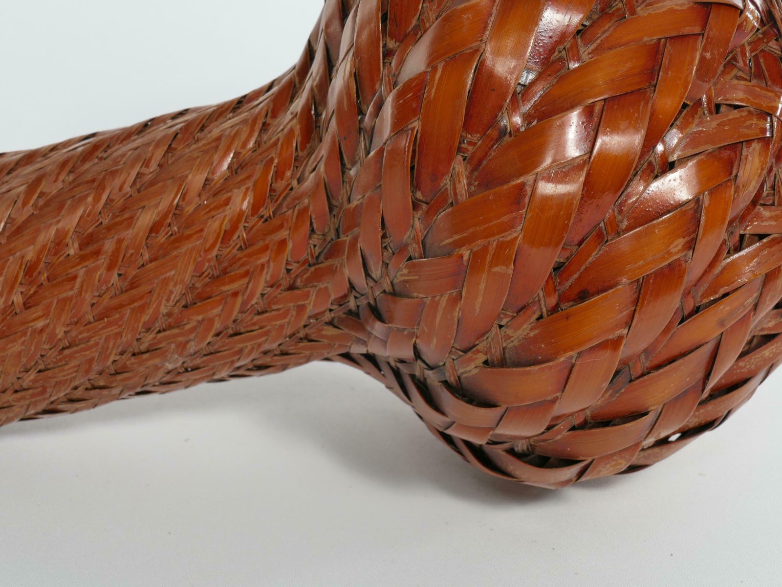 photo furniture Early 20th Century Taisho/Showa Period Japanese Woven Bamboo Ikebana Vase