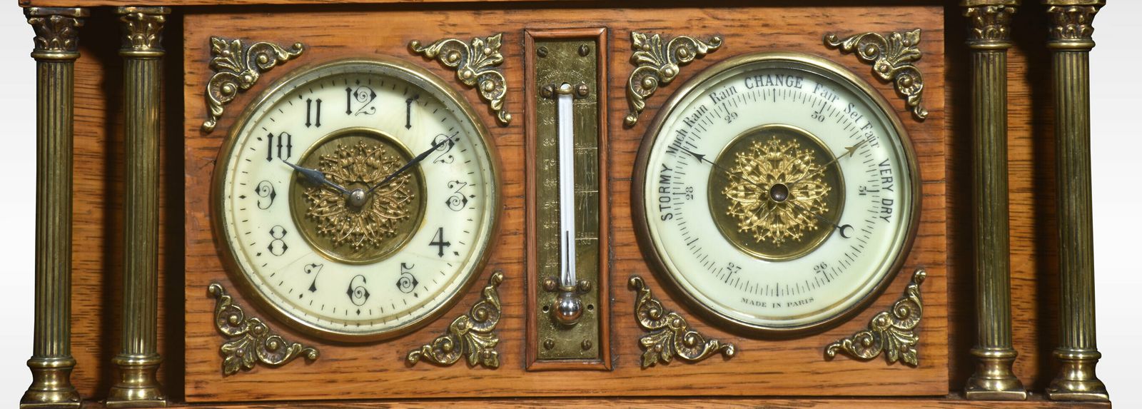 Oak Architectural Desk Clock photo furniture