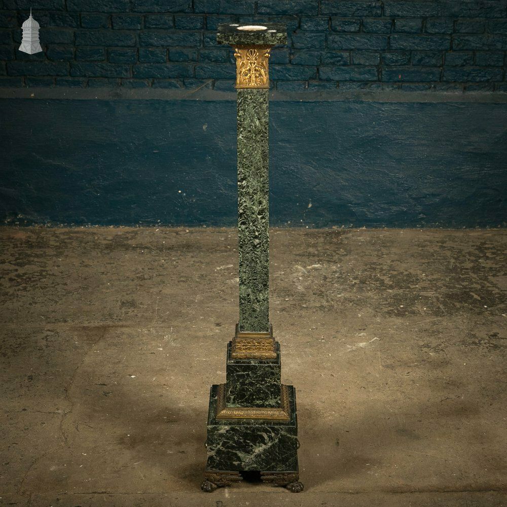 Home Decor Marble Column Plinth Stand, 19th C French Empire photo