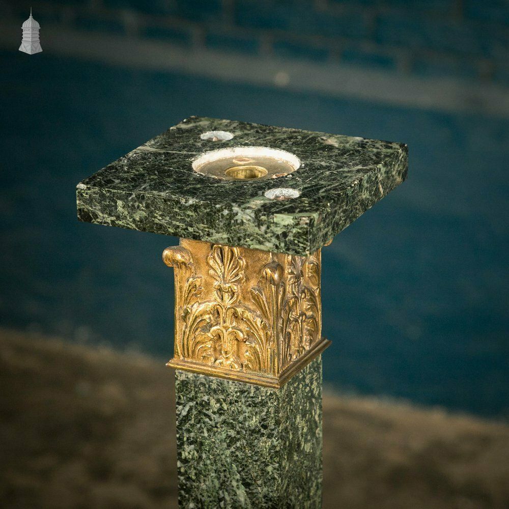 photo buy Marble Column Plinth Stand, 19th C French Empire