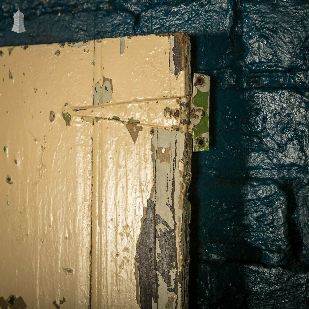 Ledged Plank Door, Distressed Painted Finish photo vintage