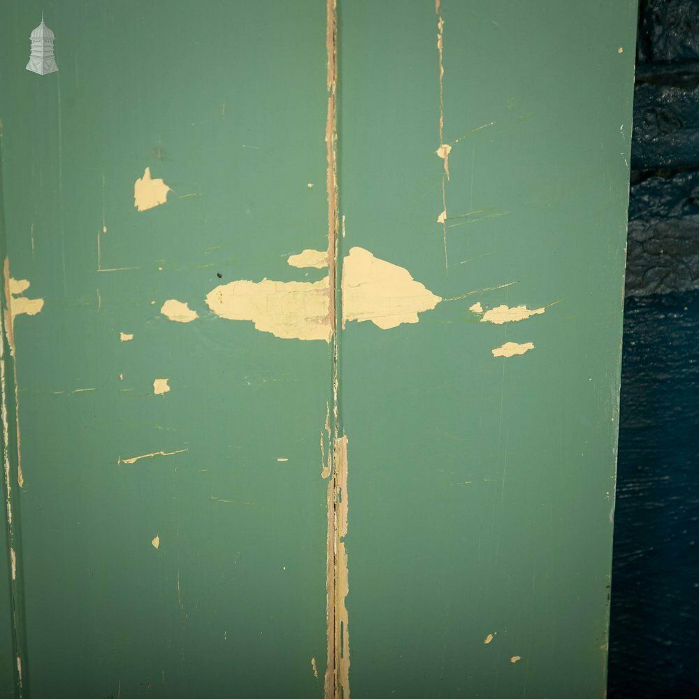 Ledged Plank Door, Green Painted Pine photo 240.0