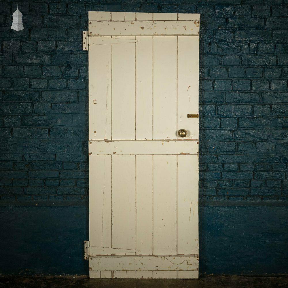 photo furniture Ledged Plank Door, Green Painted Pine