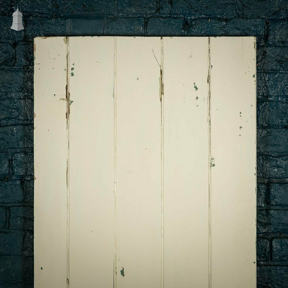 Ledged Plank Door, White And Pink Painted Pine photo furniture