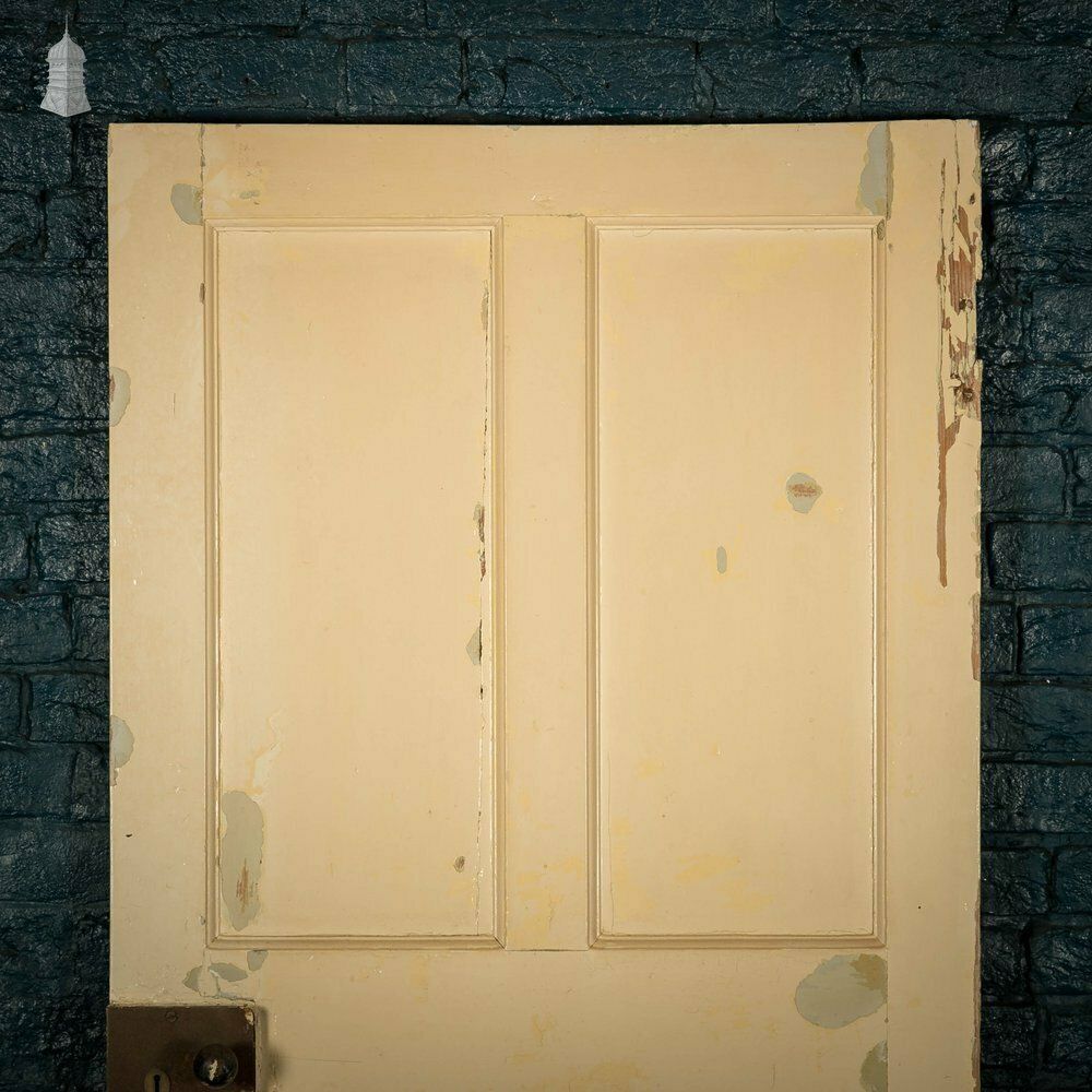 Home Fixtures Pine Panelled Door, 4 Panel Cracked White Paint Finish photo