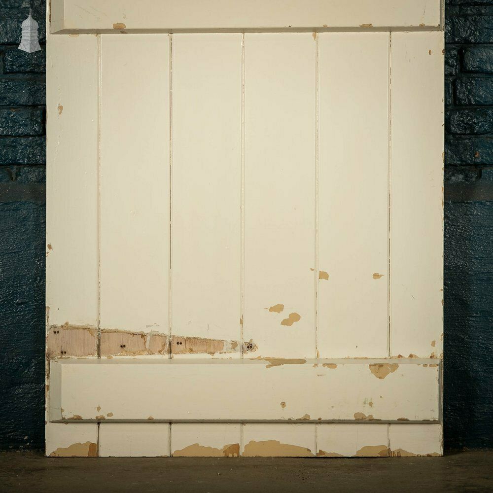 210.0 Ledged Plank Door, White Painted photo